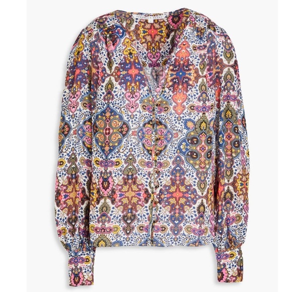NWT Veronica Beard Paisley Blouse - Picture 1 of 4